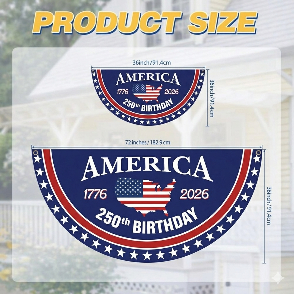 Celebrate America's 250th Birthday Banner