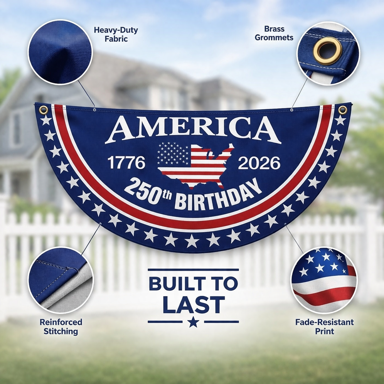 Celebrate America's 250th Birthday Banner