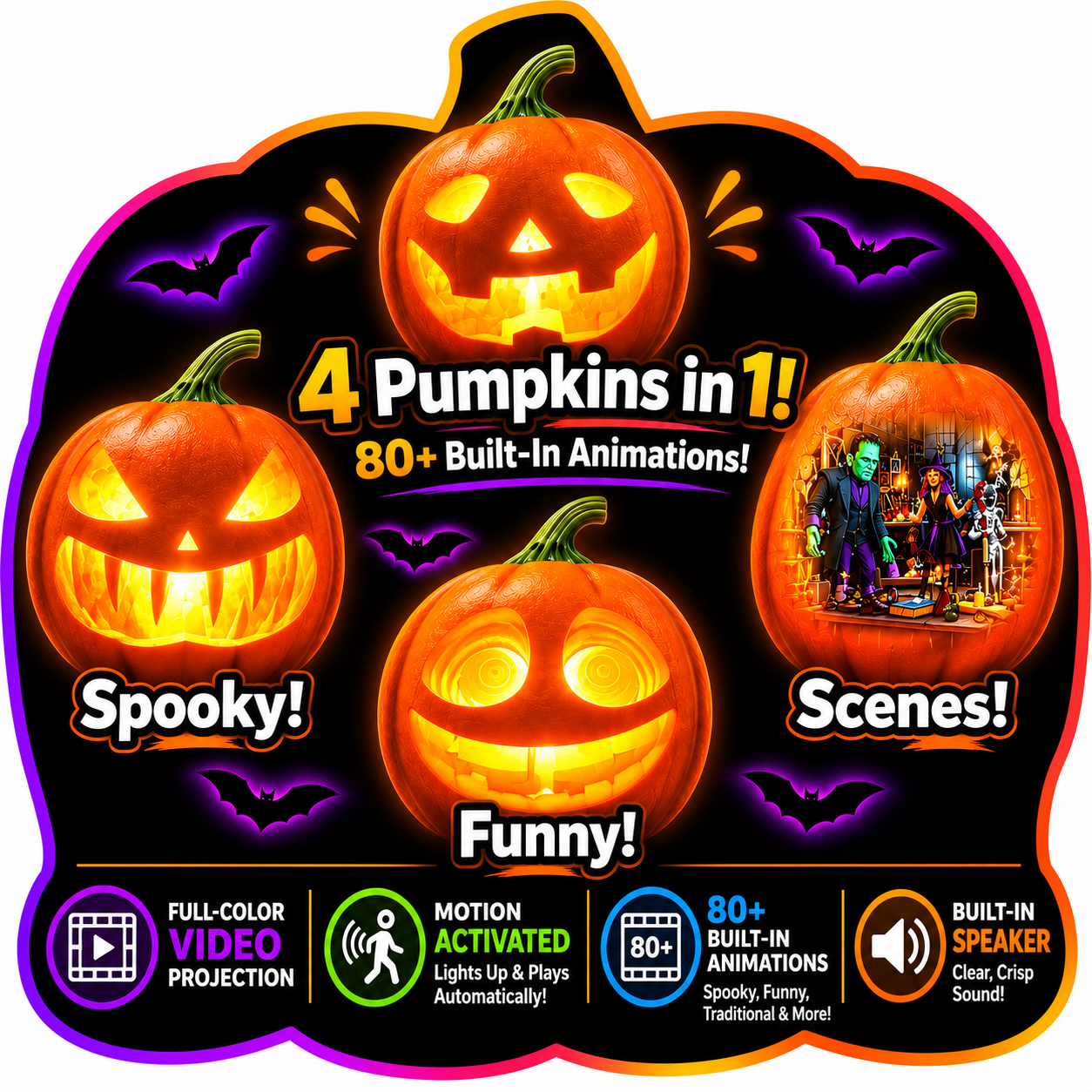 Talking Animated Halloween Pumpkin